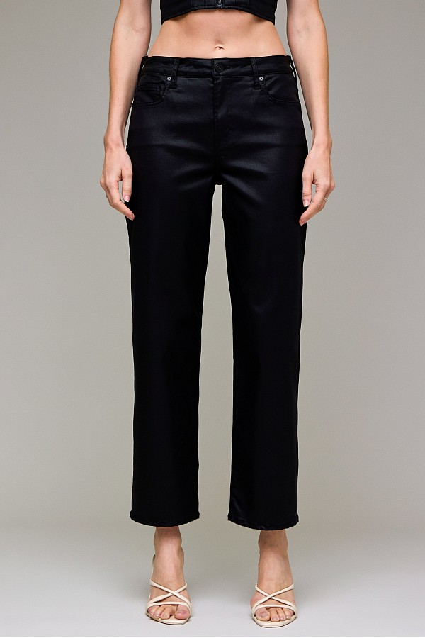 Coated Clean 28" Inseam High Rise Straight